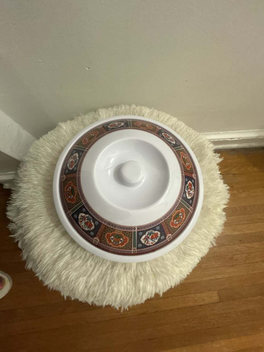 Thunder Group Peacock Melamine Serving Bowl with Lid